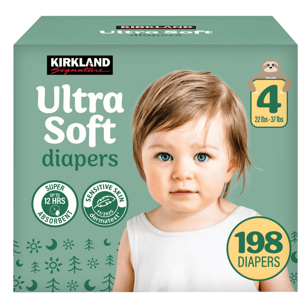 Kirkland Signature Ultra Soft Diapers Size 4 198 ct buy online USA - 1